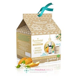 Puressentiel Coffret Aroma Expert - Diffuseur en Bois + Huile Essentielle d'Orange Douce BIO 10 ml