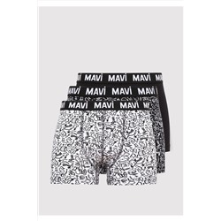 Mavi 3lü Baskılı Boxer 0911872-900