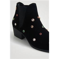 Botines serraje pedrería