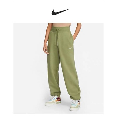 Теплые женские штаны с широкой резинкой на талии   Nik*e Аутлет. Оригинал