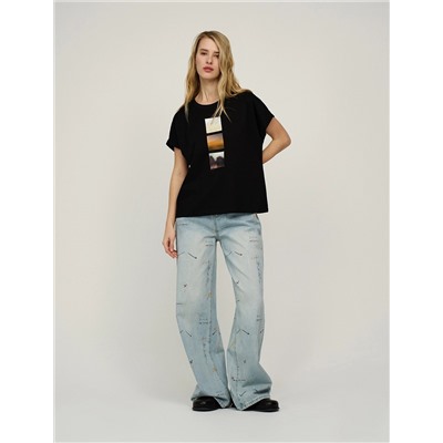 Черная Футболка «Абстракция»