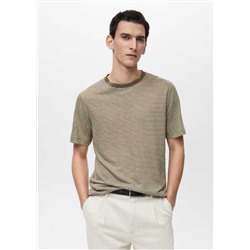 Мужская льняная футболка  Mang*o