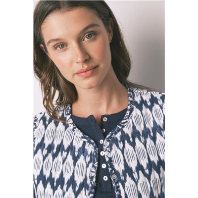 Chaleco acolchado estampado boho