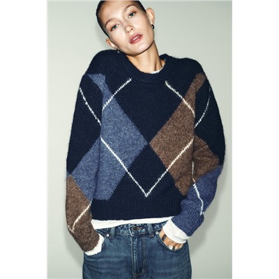 ARGYLE KNIT JUMPER
