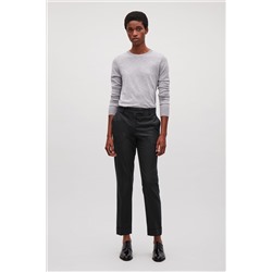STRAIGHT-LEG WOOL TROUSERS