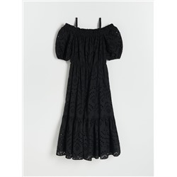 Midikleid mit Lochmuster