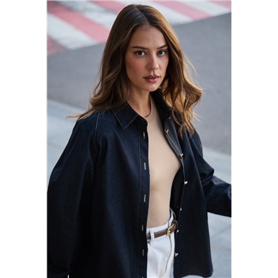 Рубашка джинсовая оверсайз