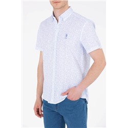 Erkek Mavi Kısa Kollu Gömlek