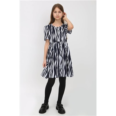 Платье Зебра короткий рукав-фонарик арт. ПЛ-374 НАТАЛИ #885612