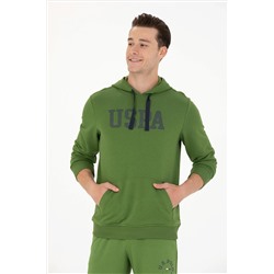 Erkek Yeşil Basic Sweatshirt