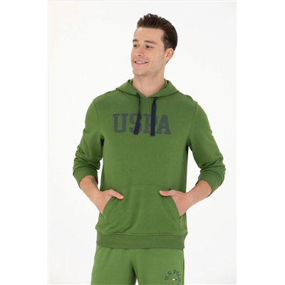 Erkek Yeşil Basic Sweatshirt