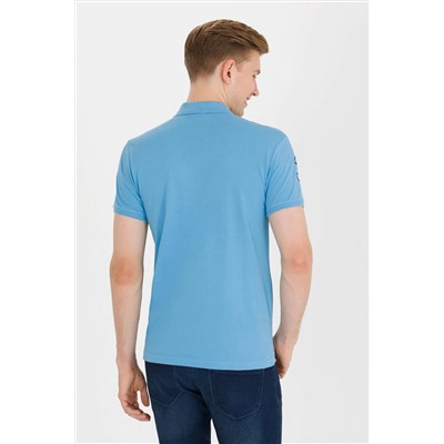 Erkek Turkuaz Basic Polo Yaka Tişört