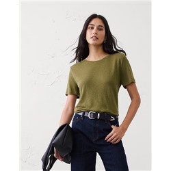 Linen-Blend T-Shirt