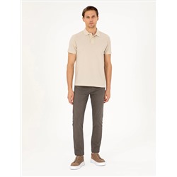 Bej Slim Fit Tişört