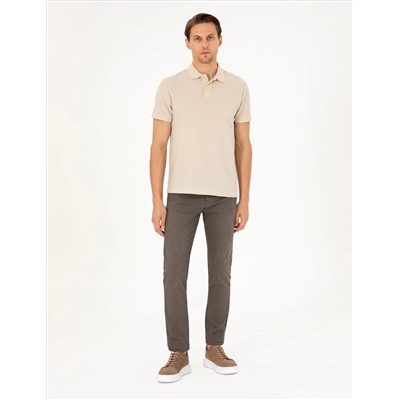 Bej Slim Fit Tişört
