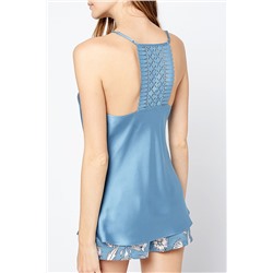 Top lencero Texas Celeste