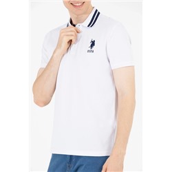 Erkek Beyaz Basic Polo Yaka Tişört