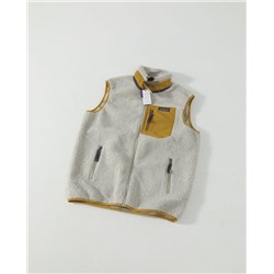 Лимитированный жилет из овечьего флиса с воротником-стойкой PATAGONI*A