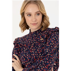 Kadın Lacivert Dokuma Elbise