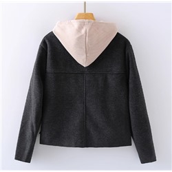 Женское теплое зимнее длинное хлопковое пальто с капюшоном в клетку