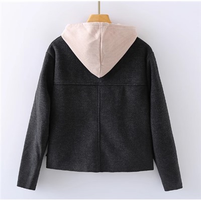 Женское теплое зимнее длинное хлопковое пальто с капюшоном в клетку