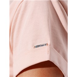 Свободная футболка с принтом из премиального хлопка с эластаном