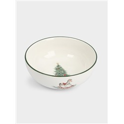 Салатник, 16х6 см, 750 мл, керамика D, зеленый, Лошадка и елка, Festival