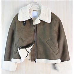 Женская ретро-куртка из толстой замши с искусственным мехом ZAR*A