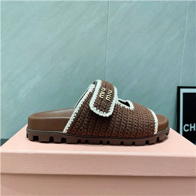 Вязанные шлепки МИУ МИ*У