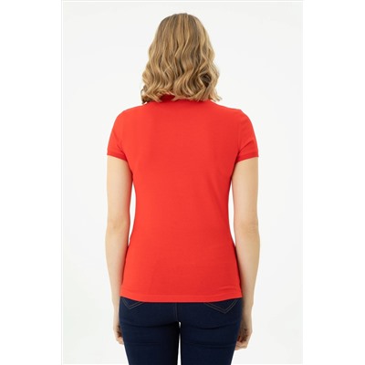 Kadın Kırmızı Basic Tişört