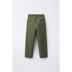 ELASTIC TEXTURED TROUSERS