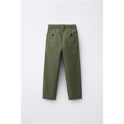 ELASTIC TEXTURED TROUSERS