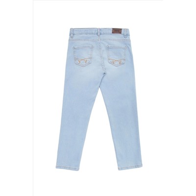 Erkek Çocuk Açık Mavi Jean Pantolon
