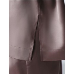 Блузка свободная из струящегося плотного сатина