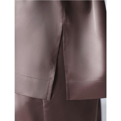 Блузка свободная из струящегося плотного сатина