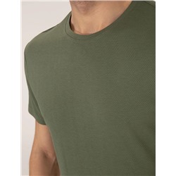 Haki Slim Fit Basic Tişört