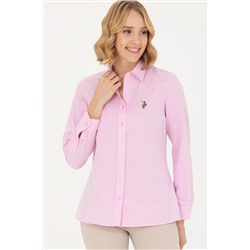 Kadın Manolya Uzun Kollu Basic Gömlek