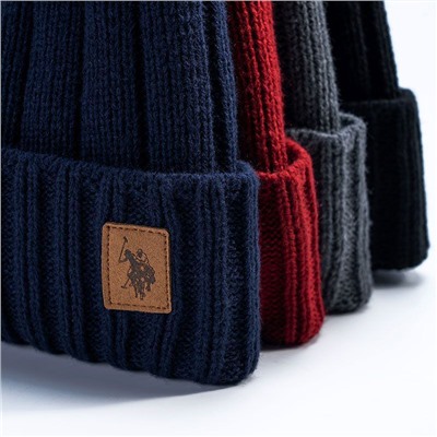 Зимняя вязаная шапка  U.S Pol*o ASS*N  Флагманский магазин