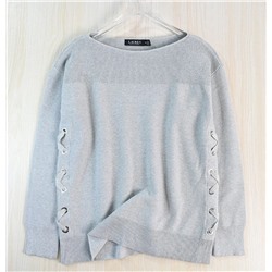 Женский свитер с боковыми ремешками с одним воротом и длинным рукавом РАЛЬ*Ф Л