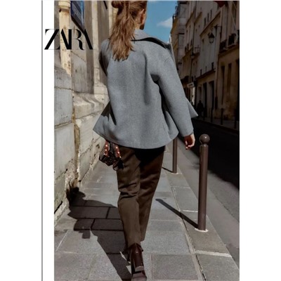 Женское однобортное пальто из искусственной шерсти ZAR*A