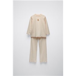 6-14 YEARS/ STRIPED BEAR PYJAMAS