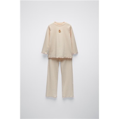 6-14 YEARS/ STRIPED BEAR PYJAMAS