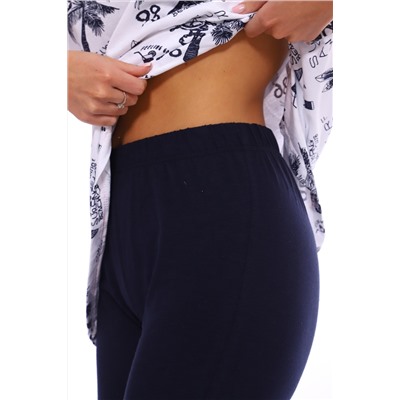 Пижама костюм с удлиненной футболкой и бриджами, Арт. 516