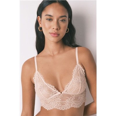 Bralette encaje espalda especial rosa
