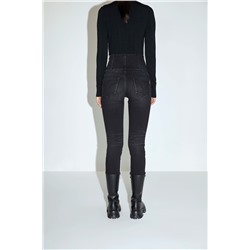 Vaquero slim de tiro alto Negro