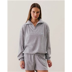Sudadera gris jaspeado