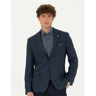 Açık Lacivert Slim Fit Ceket