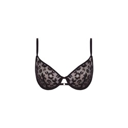 Sujetador PRETTY tul bordado aro negro