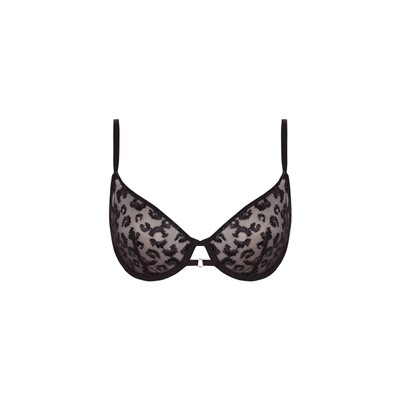 Sujetador PRETTY tul bordado aro negro