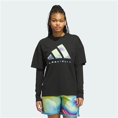 Women's basketball geothermal logo tee Adidas